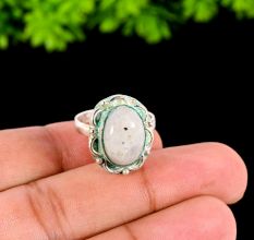 Handmade Brass Oxidized Rainbow Ring for Women